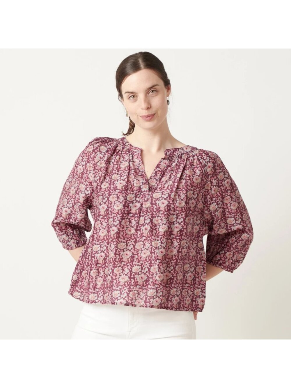 M.A.B.E. Relaxed Fit Cleo Top Cotton Silk Size XS